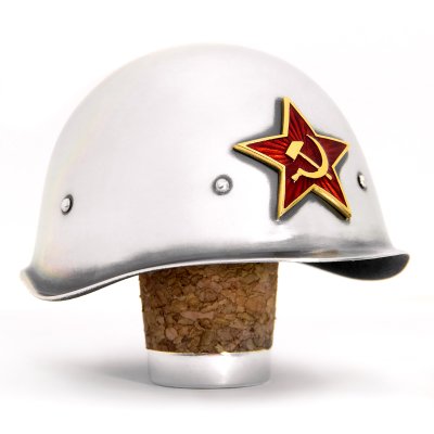 T0460-13012, Сувенир "Каска Великой Отечественной Войны" (серебро, позолота, эмаль) в футляре 35х50х50