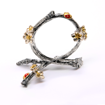 R0091-13012, Кольцо для салфетки, позолота, Ag 925 25,00 гр.