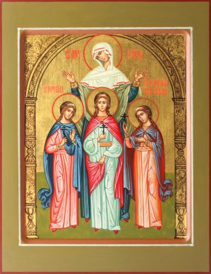 Y0911-97002, Икона "Вера, Надежда, Любовь и мать их София" 22 х 28 4 кат.