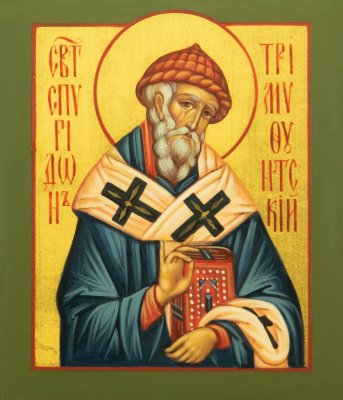Y0678-97018, Икона "СВЯТИТЕЛЬ СПИРИДОН ТРИМИФУНТСКИЙ" 9х10,5 2 кат.