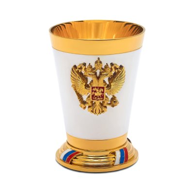 Q0222-13012, Стопка "С Гербом России" (эмаль, позолота)