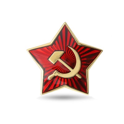 D0883-13012, Значок "Звёздочка" (серебро, позолота, эмаль)