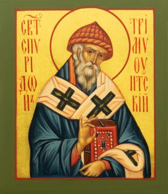 Y0678-97019, Икона "СВЯТИТЕЛЬ СПИРИДОН ТРИМИФУНТСКИЙ" 9х10,5 2 кат.